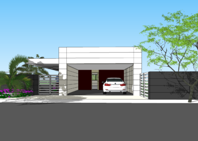 proyecto casa y garaje vista garaje - taller arquitectura RM